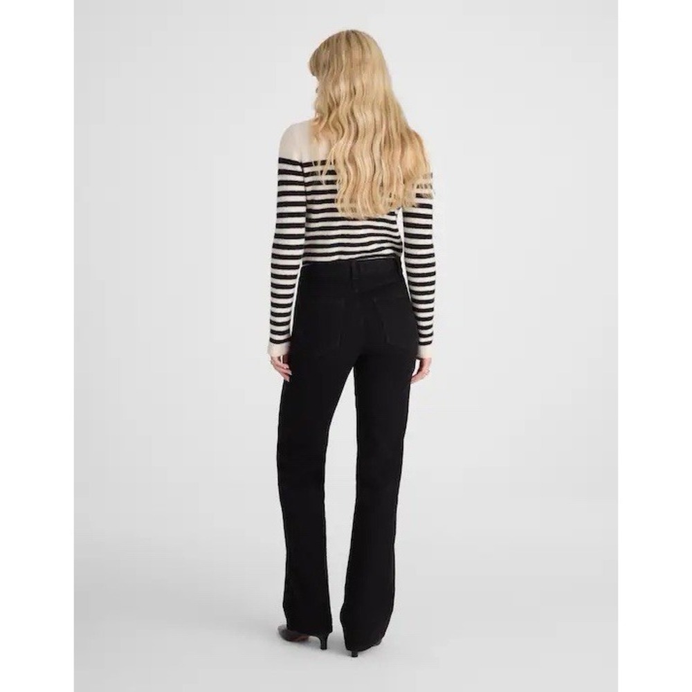 Madewell The Cleo Straight Jean Black High Rise Patch Pocket Jeans 30 NWOT $148 - Picture 4 of 12